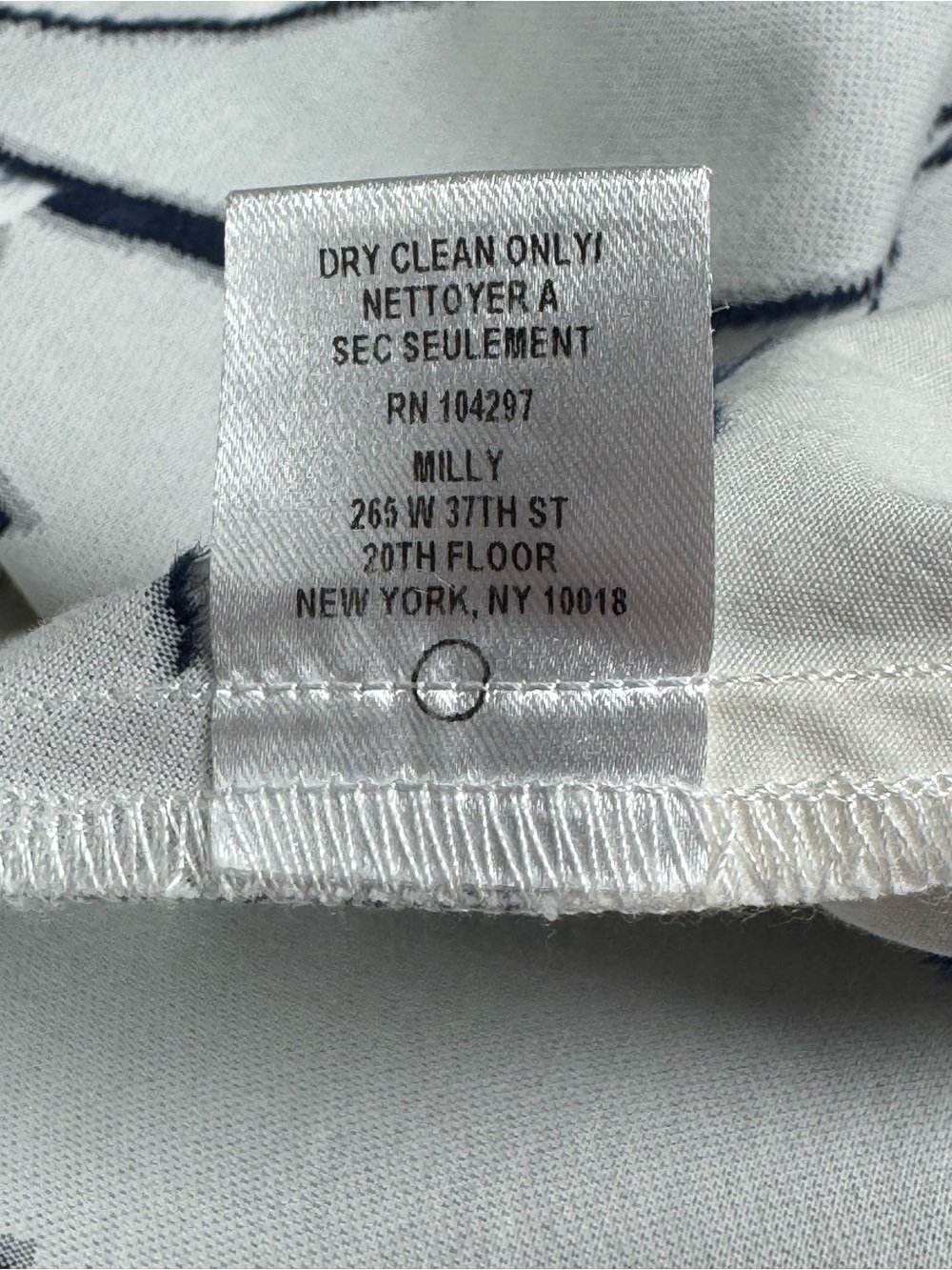 Milly Navy White Floral Cotton Midi Circle Skirt Tie Waist Pockets 6 - Picture 13 of 13